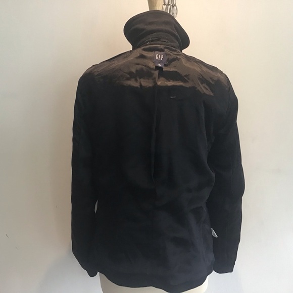 GAP Black Duffle Pea Coat Fully Lined  Horn Toggles over a full zipper Sz Medium - Picture 9 of 13